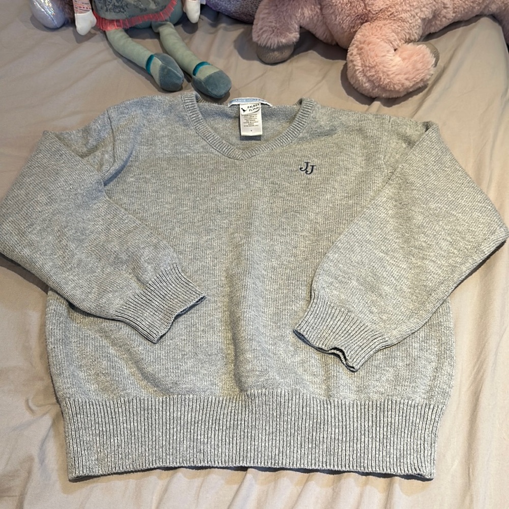 Janie and Jack Grey Cotton Sweater 4T